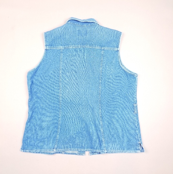 VTG Y2K 00's Woolrich Light Wash Denim Jean's Vest - Picture 3 of 6